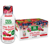 FeelGood Superfoods: botella del suplemento de apoyo inmunológico con sabor Fruta Punch, ideal para bienestar.