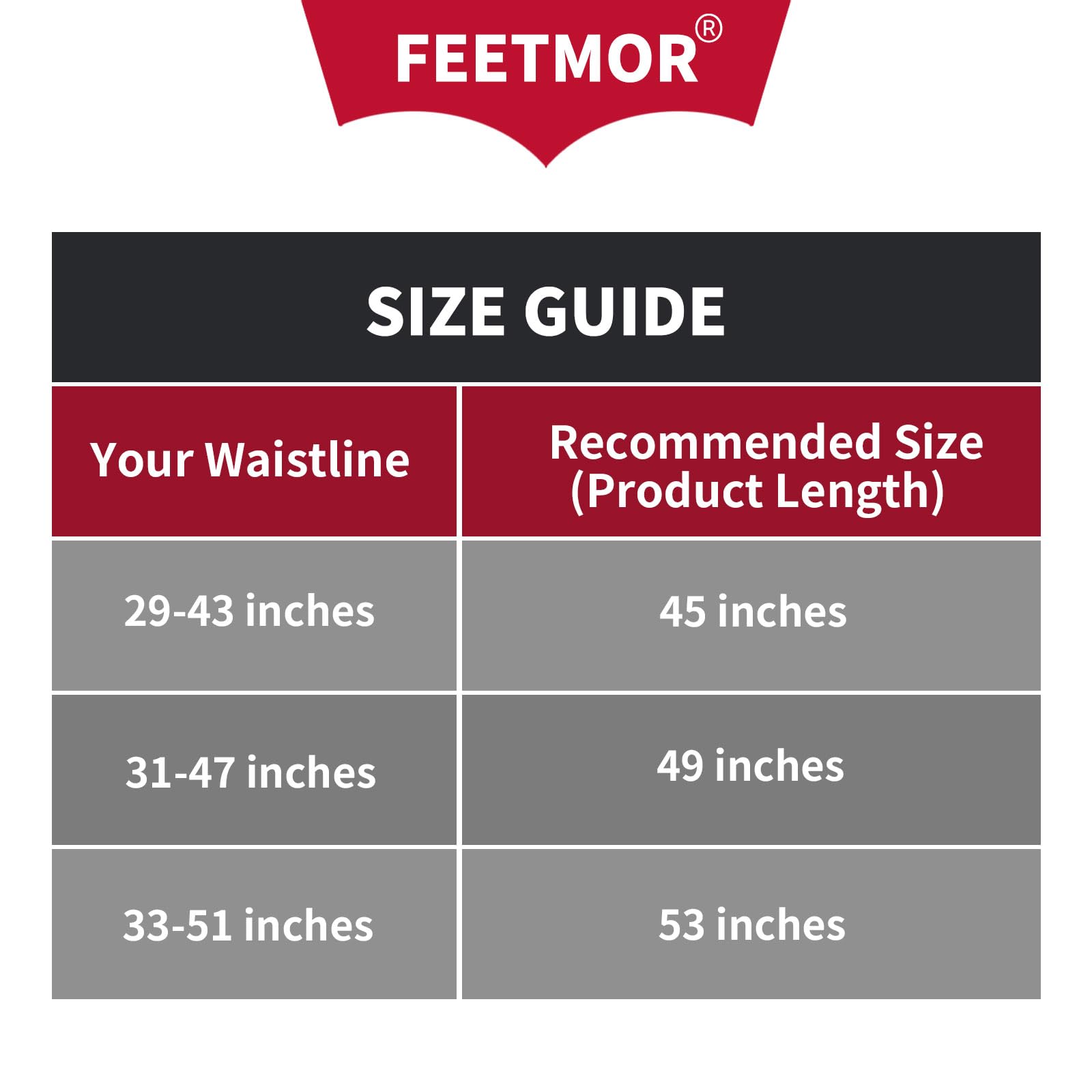 FEETMOR diseño ergonómico para cintura y ajuste cómodo.