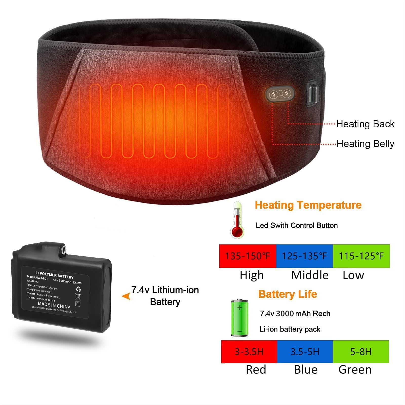 FEETMOR elemento de carbono infrarrojo para mejor circulación.