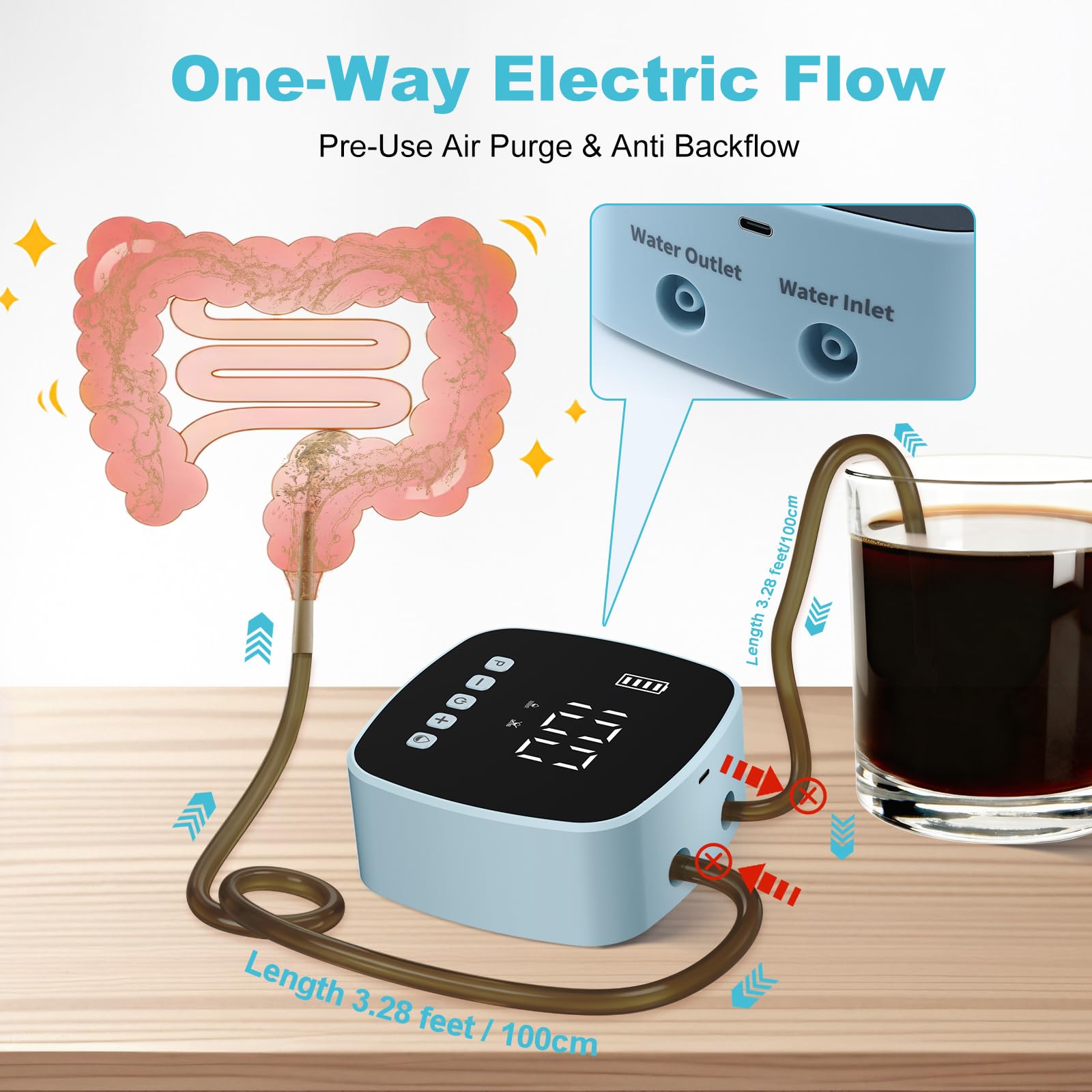 Feiorn enema kit detox colon en casa para cuidado personal