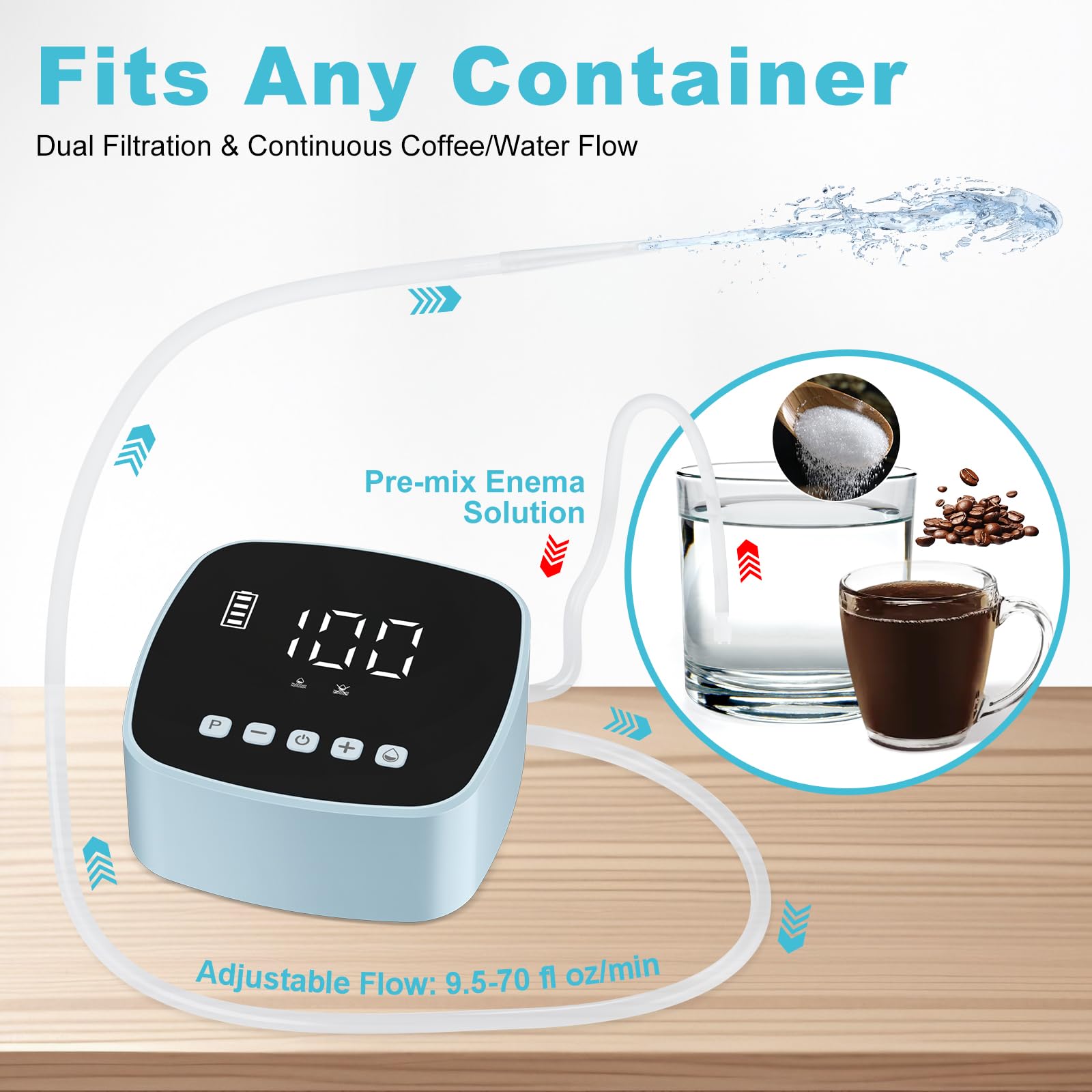 Feiorn enema kit enema café para experiencia suave en casa