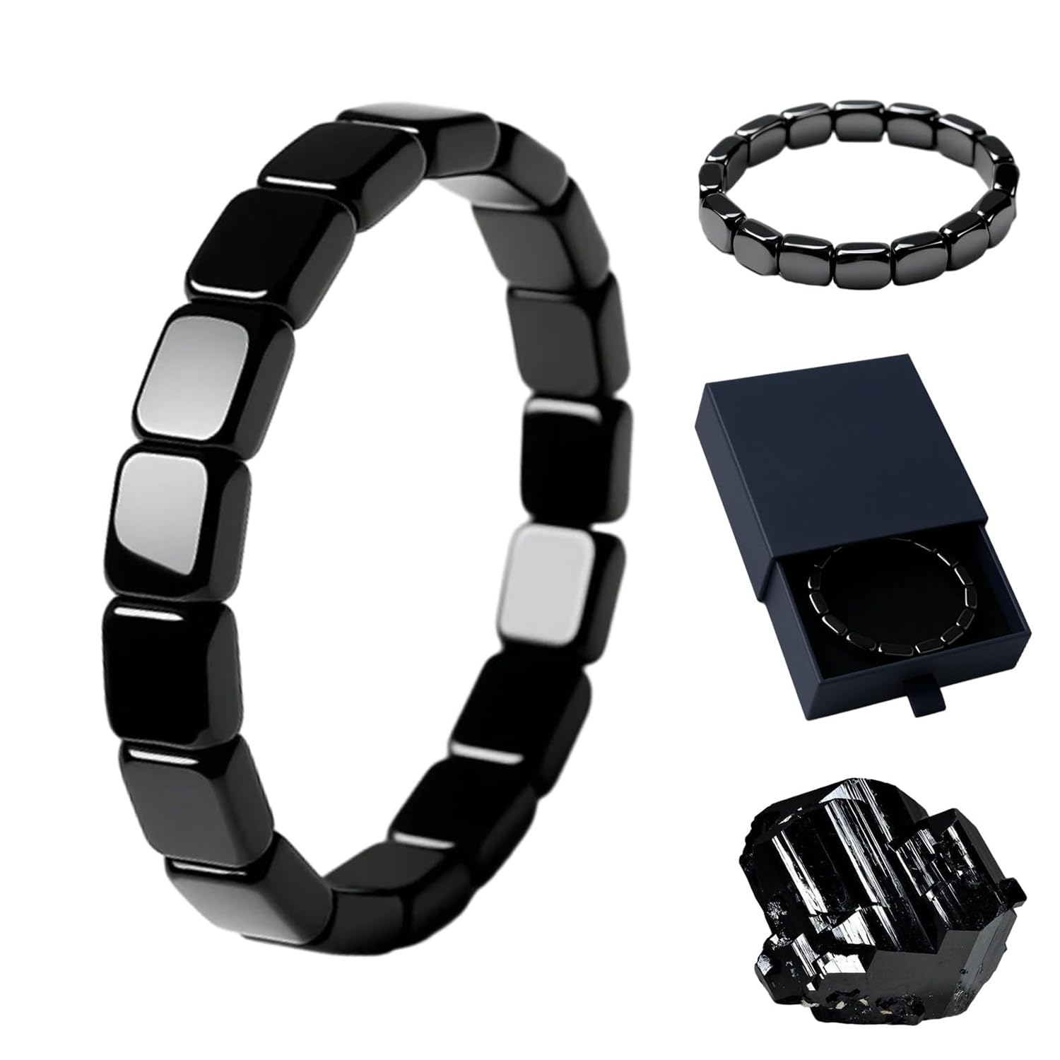 Pulsera Feisuo hematita energía claridad mental: favorece la concentración diaria.