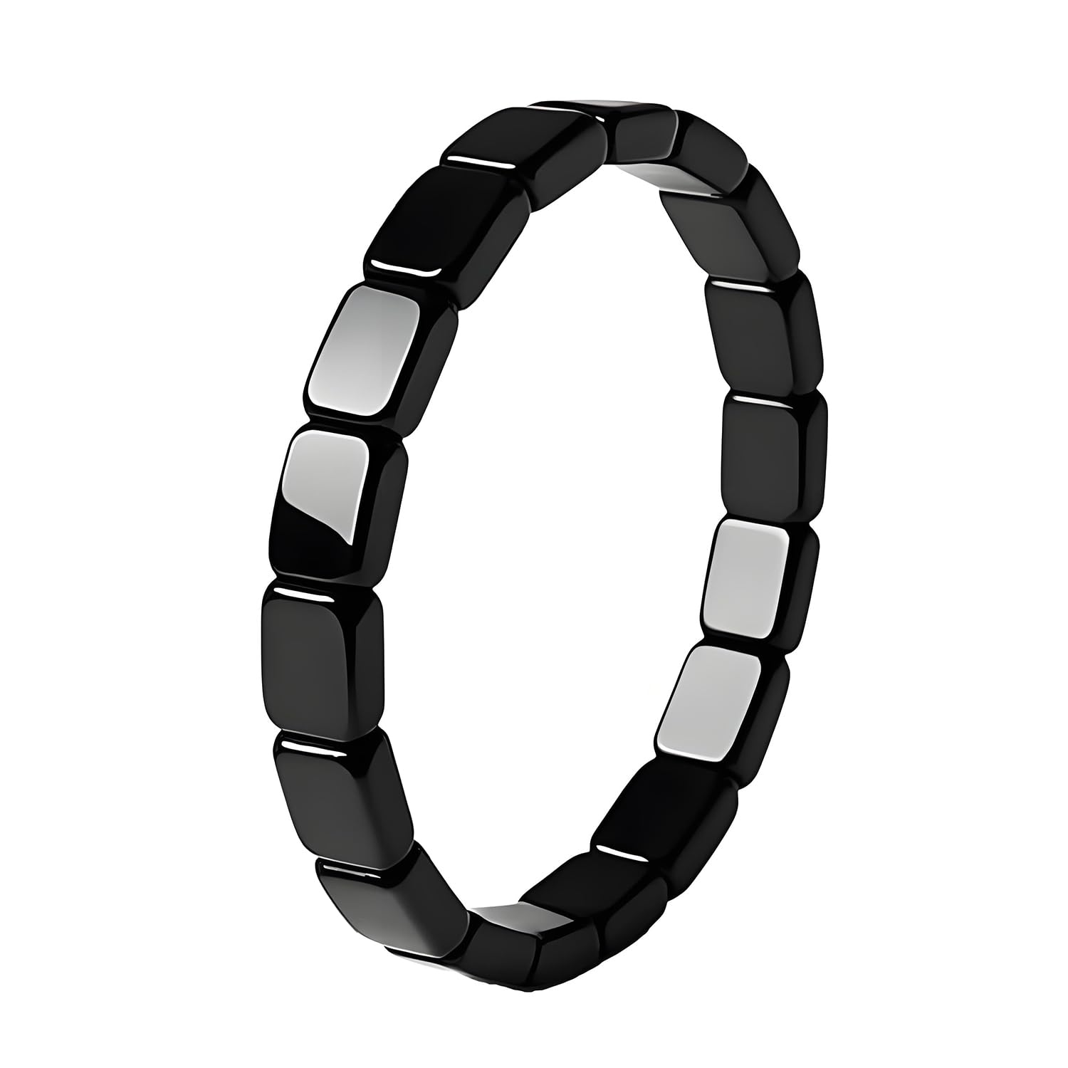Pulsera Feisuo hematita cuadrados cuentas: aporta confianza diaria.