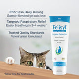 Felisyl Lisina Gel, sabor-salmon, facilita la aceptación por gatos.