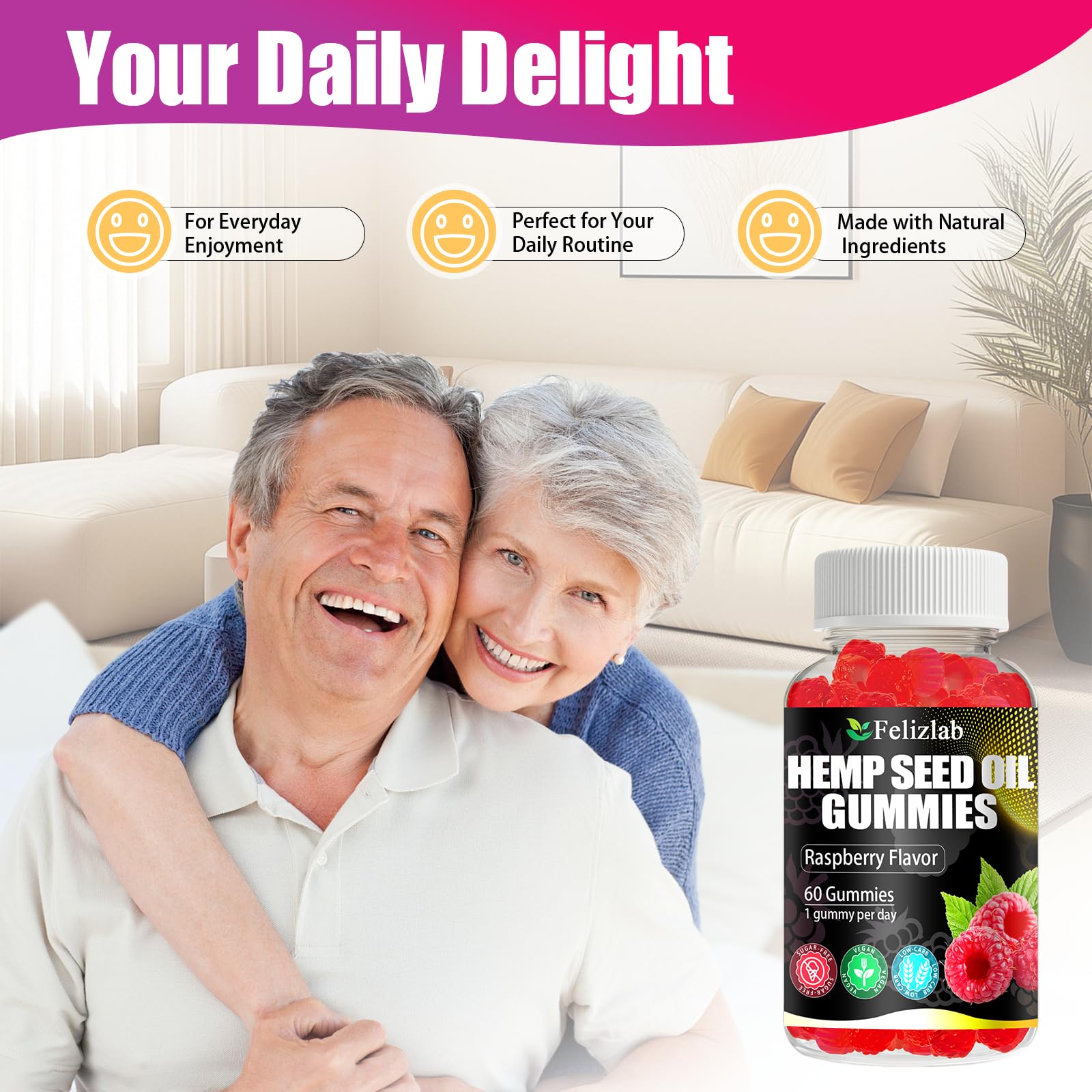 Gominolas Felizlab con Omega y Vitamina B para día equilibrado