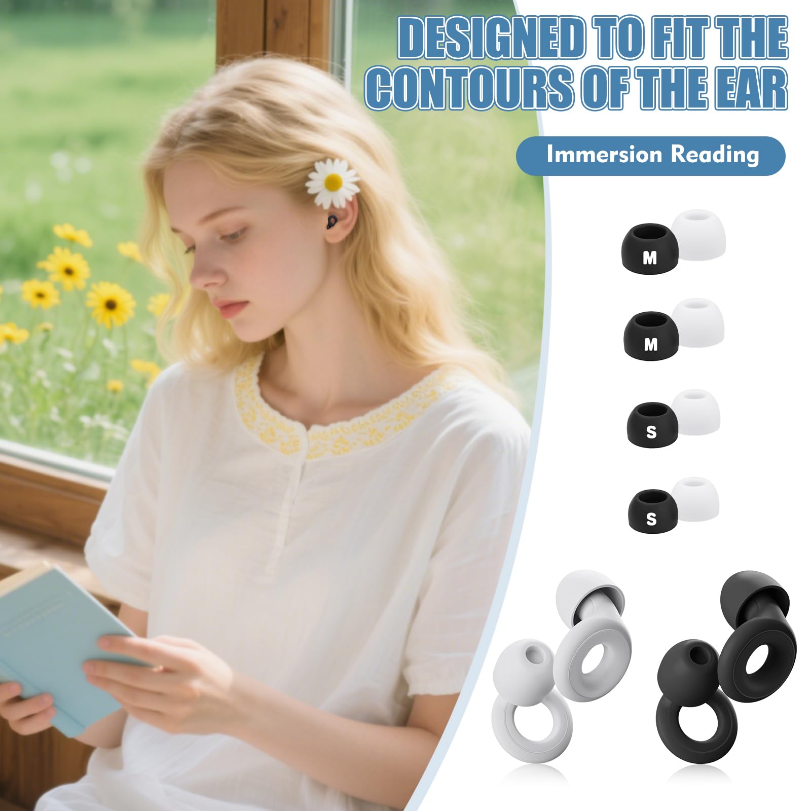 Tapones invisibles y respirables de Femeng, uso discreto durante la noche.