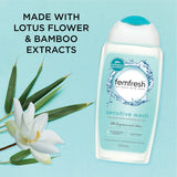 Femfresh lavado íntimo, probado dermatológica y ginecológicamente para uso diario.