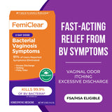 FemiClear: dos aplicadores para dos días de uso cómodo.