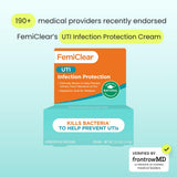 FemiClear Infection Protection aplicación con dedo, distribución suave en vulva.