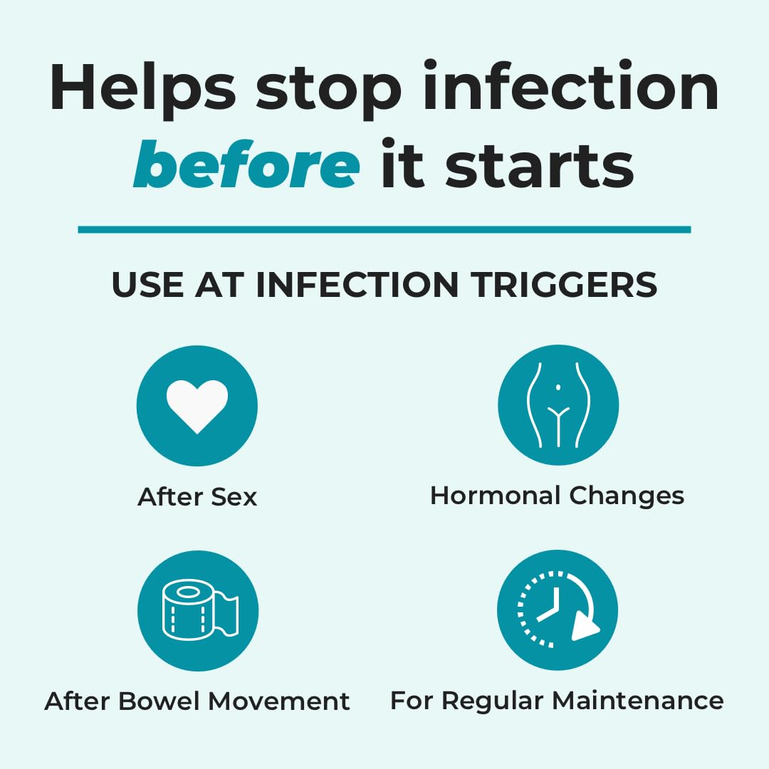 FemiClear Infection Protection uso preventivo antes de infecciones para equilibrio vaginal.