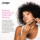 Femigist Hersutism: etiqueta del producto, informa ingredientes clave y uso.