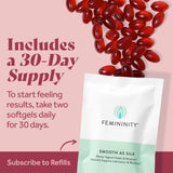Empaque sostenible de Femininity con cosecha responsable.
