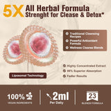 Femmetra Gotas mezcla 23 en 1 para un perfil herbal tradicional de digestión.