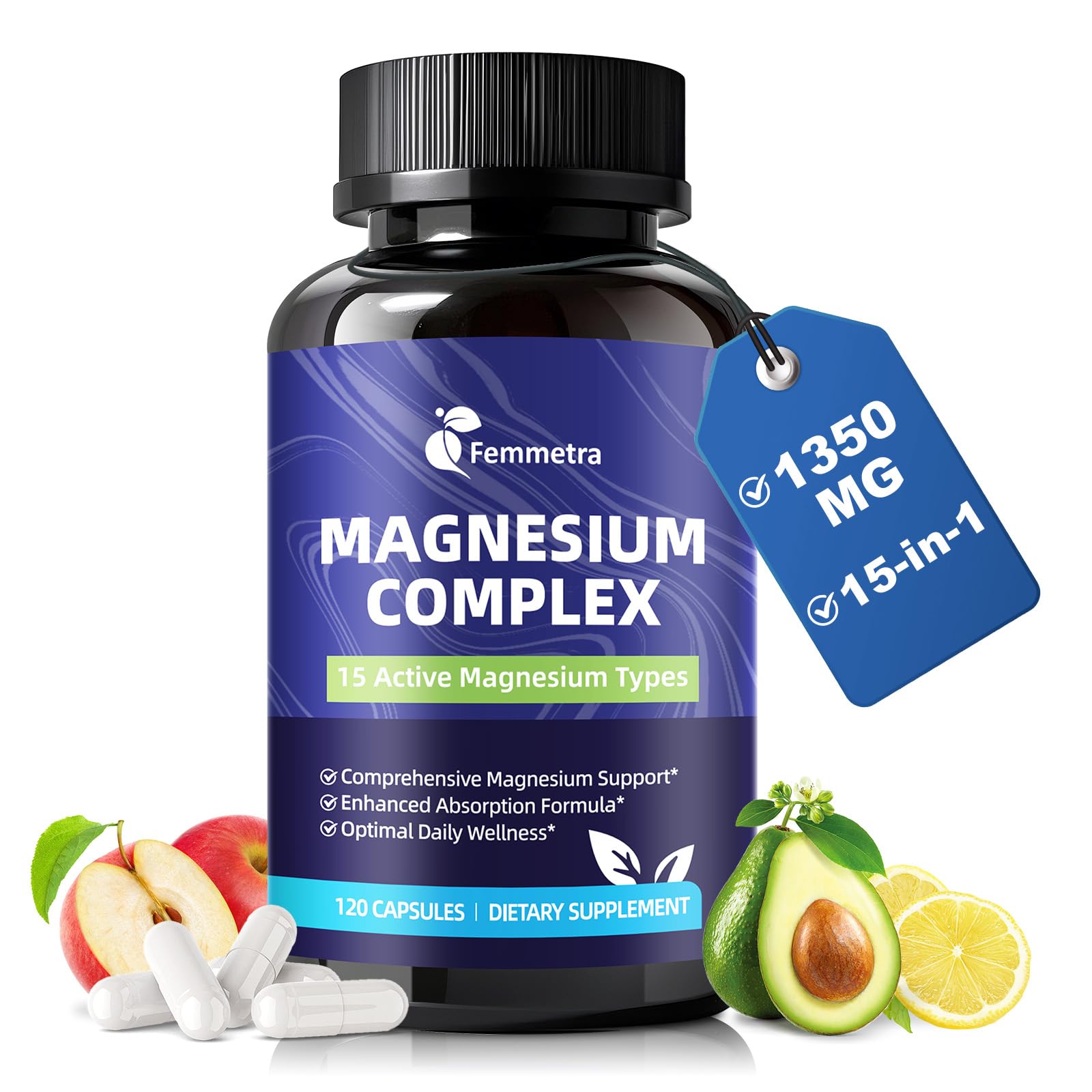 Producto certificado y seguro de Femmetra Magnesio Complejo para incorporar