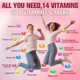 Femmetra Ultra B Complex, etiqueta del producto destacando vitaminas clave.