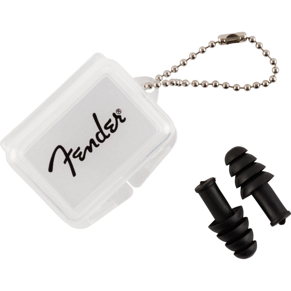 Fender Serie Musico tapones para oidos negro, reducción de ruido fiable para actuaciones