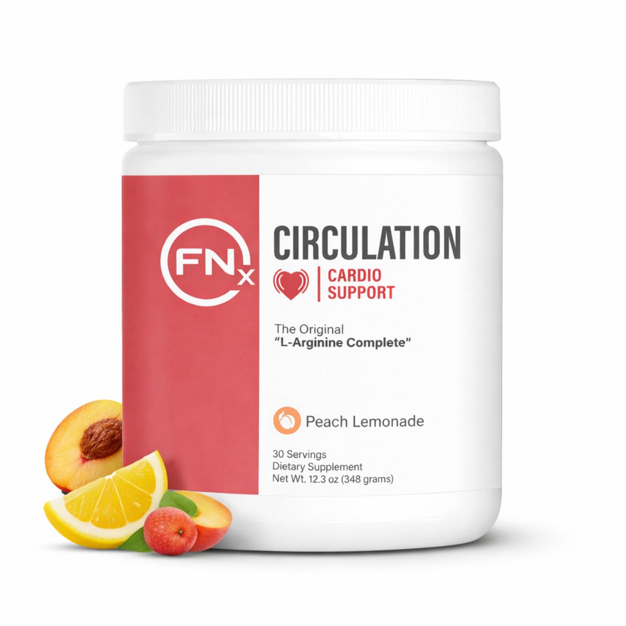 Fenix Nutrition L-Arginina Completa en bote durazno-limonada listo para mezclar, energía potencial