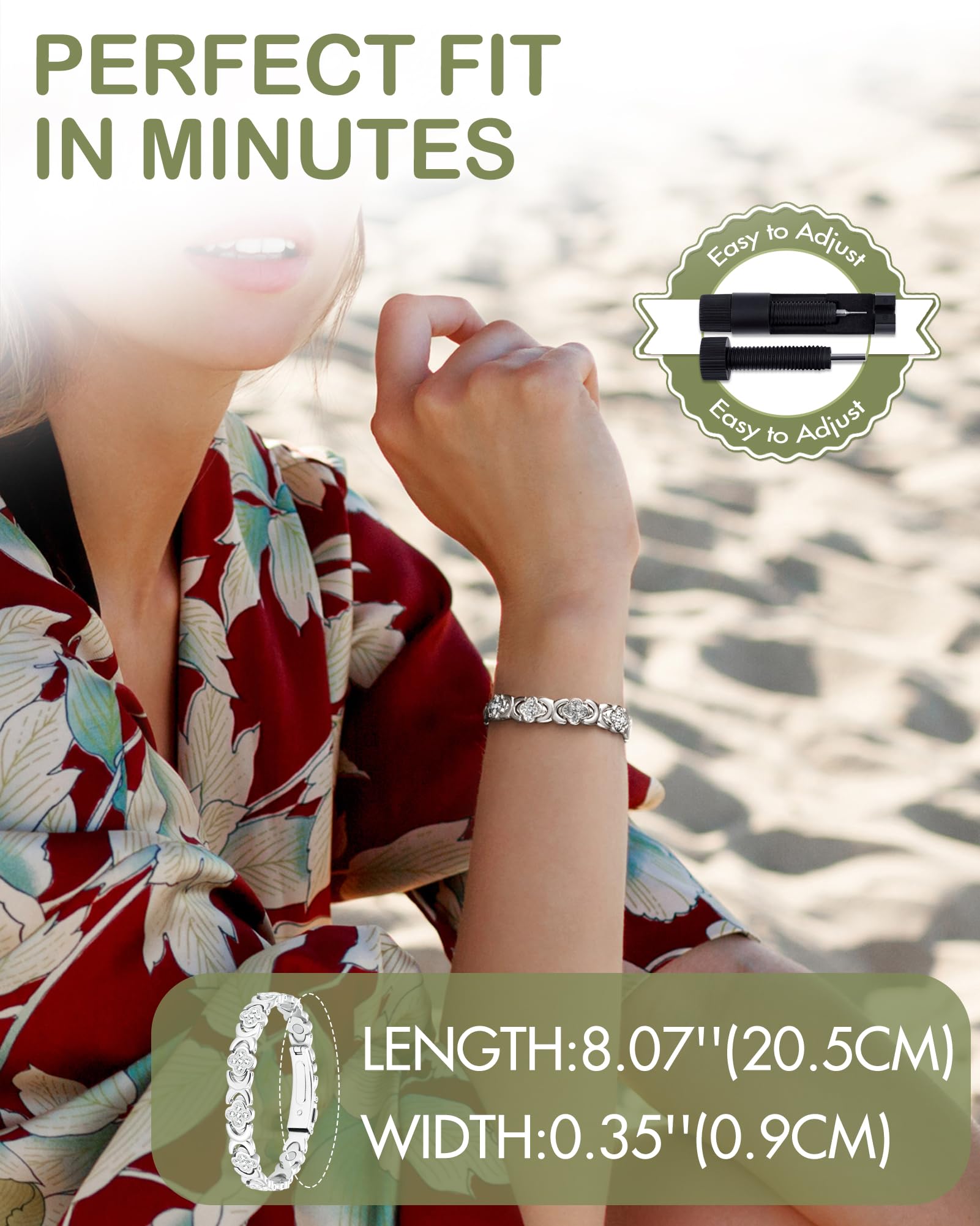 Feraco acero inoxidable 316L hipoalergénico y resistente al agua