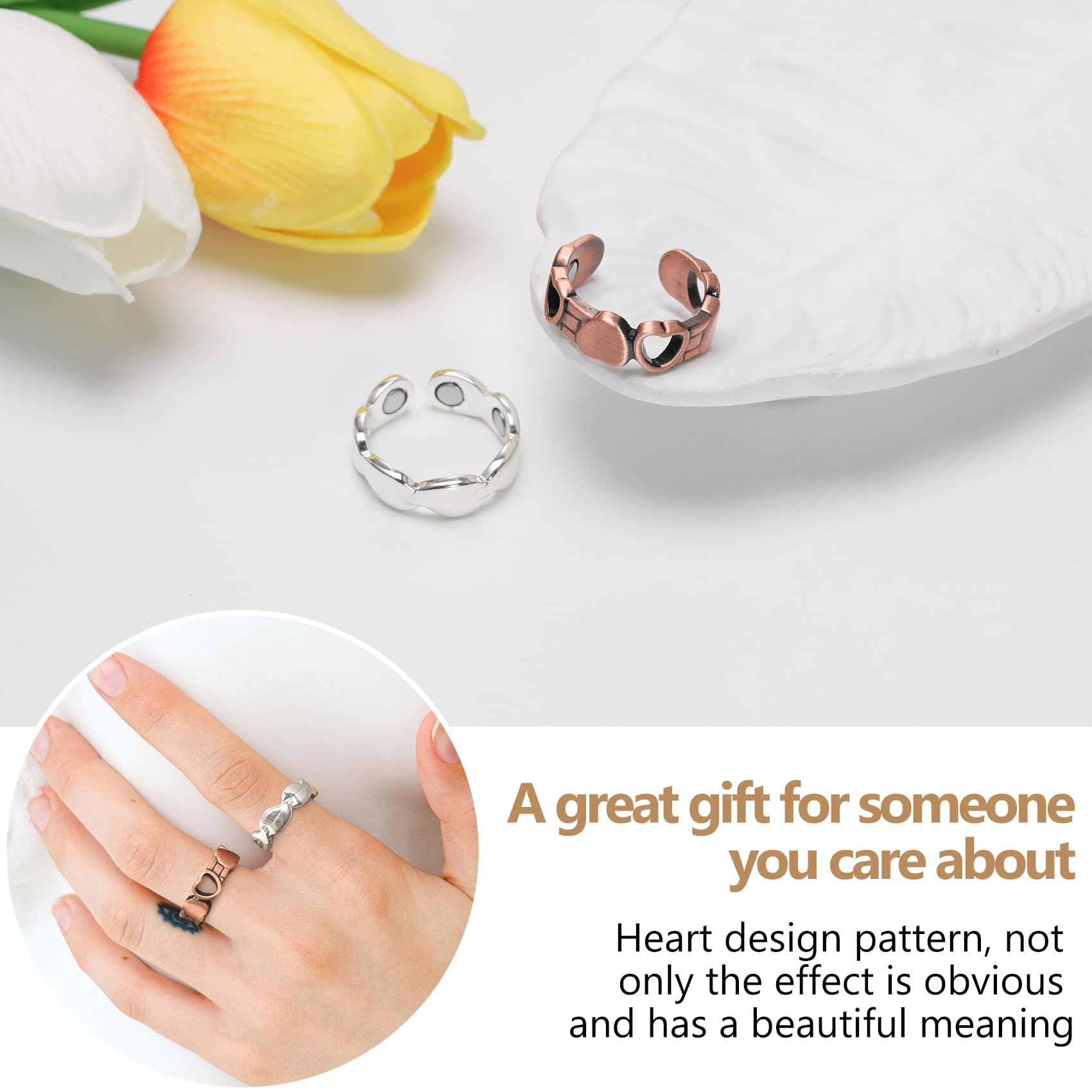 Anillo Feraco ajustable con apertura para tallas diferentes, ajuste cómodo.