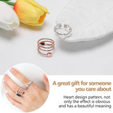 Feraco anillos ajustables cobre apertura para adaptar la talla.