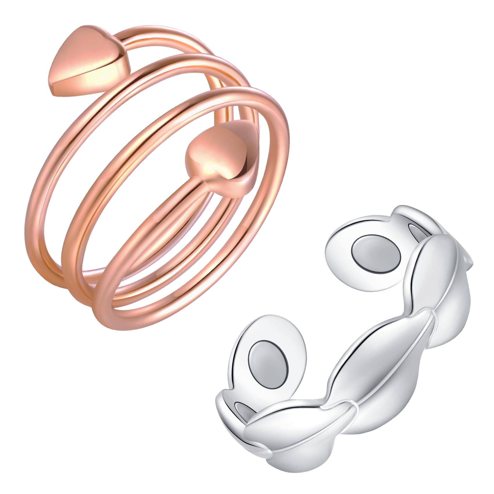 Feraco anillos cobre imanes mujer pulgar: estilo discreto para uso diario.
