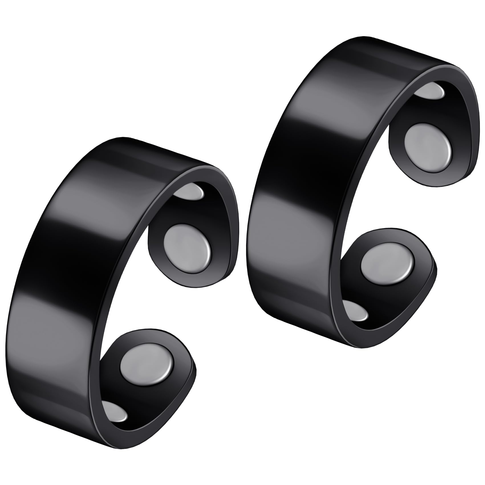 Feraco anillos de cobre magnéticos para dedos, sensación suave y ajuste cómodo para uso diario.