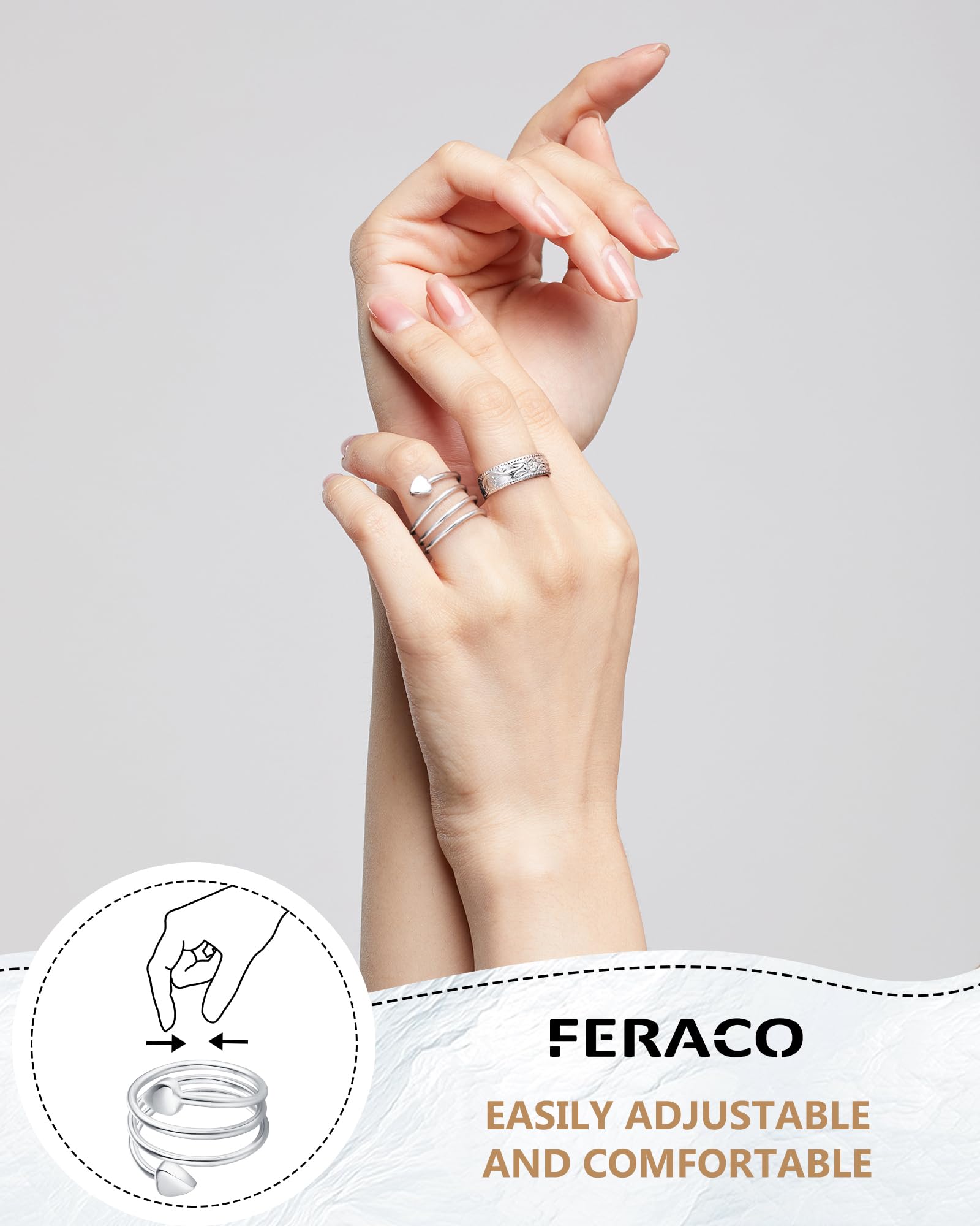 Feraco caja regalo de dos anillos, presentación lista para sorprender.