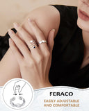Feraco dos anillos magnéticos de cobre, dúo versátil para combinar con atuendos.