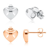 Aretes Feraco con corazón rosa dorado para uso diario cómodo