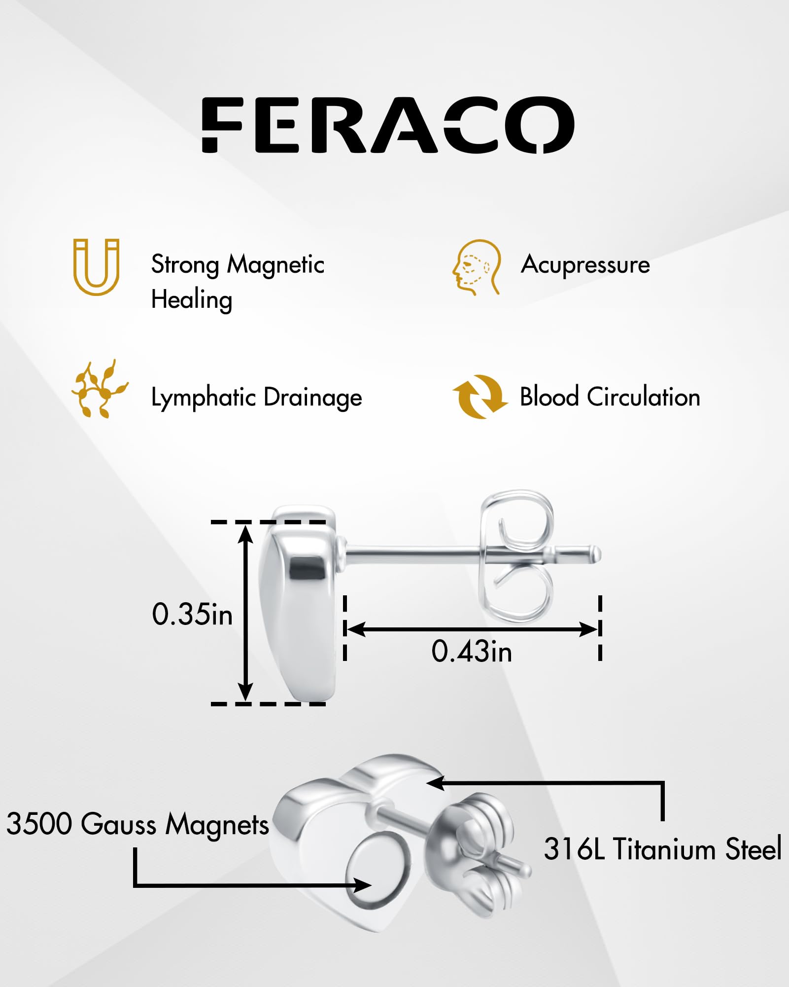 Aretes Feraco diamante de corte para brillo sutil