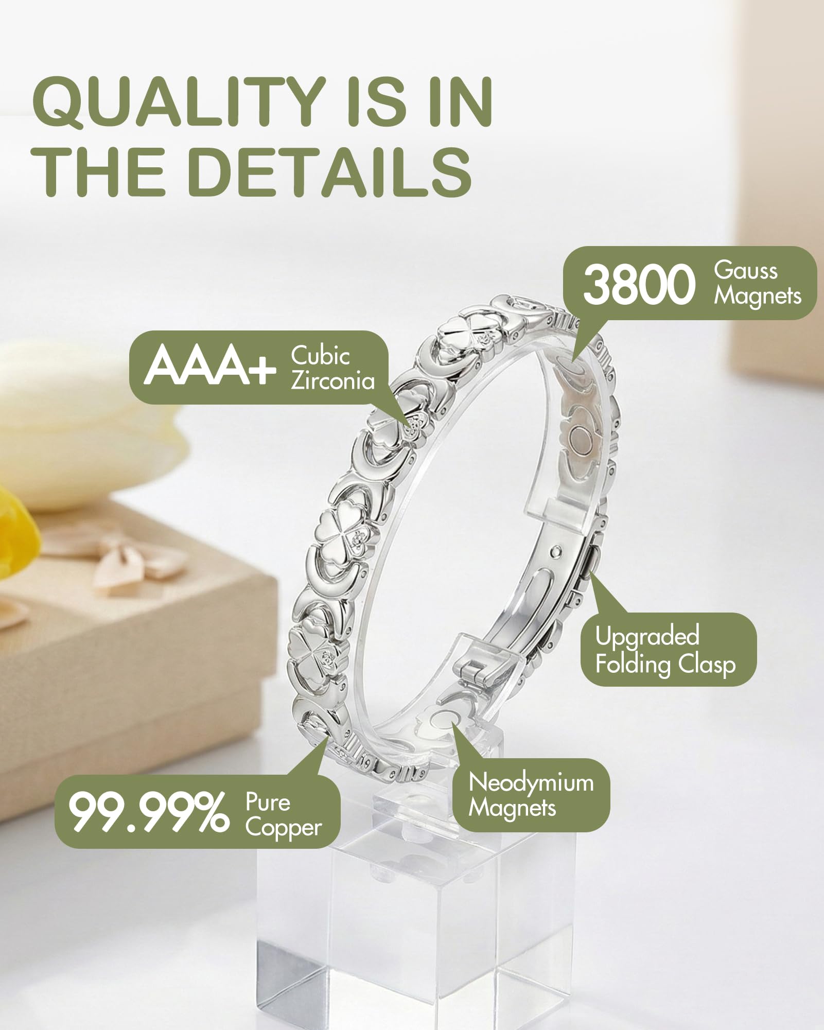 Feraco brazalete de cobre con ajuste personalizado.