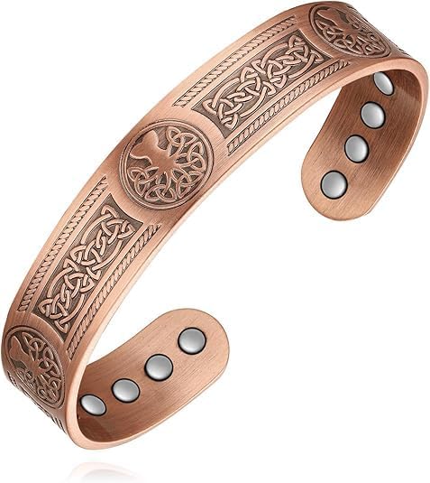 Feraco brazalete cobre imanes neodimio 12, potencia y estilo.