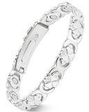 Feraco brazalete de cobre con infinito y trébol, ideal para uso diario.
