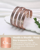 Feraco brazalete de cobre con ocho imanes de neodimio para un estilo diario.