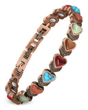 Feraco Brazalete de cobre puro con símbolo infinito para uso diario y estilo elegante