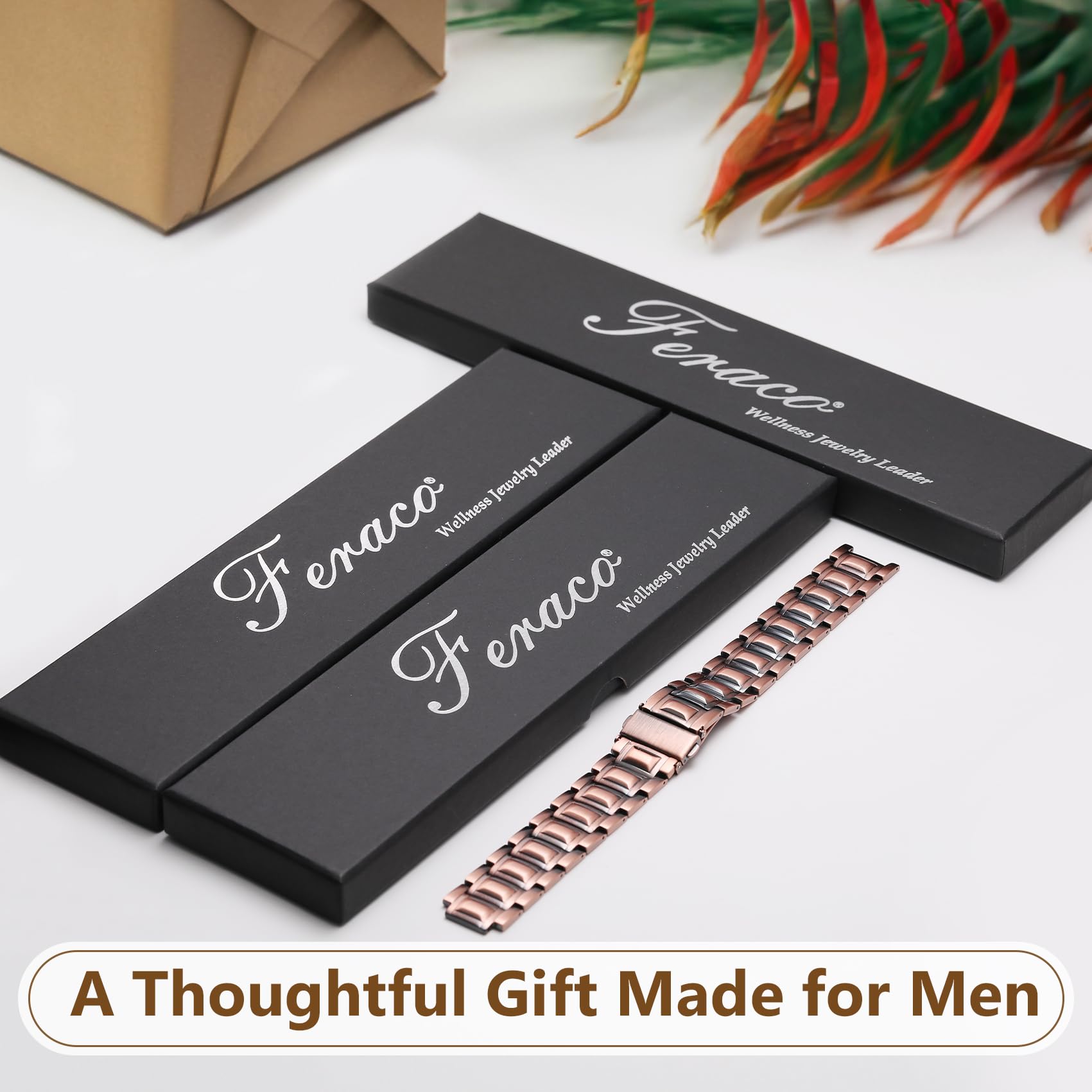 Feraco brazalete para hombres, estilo atemporal para cualquier ocasión.