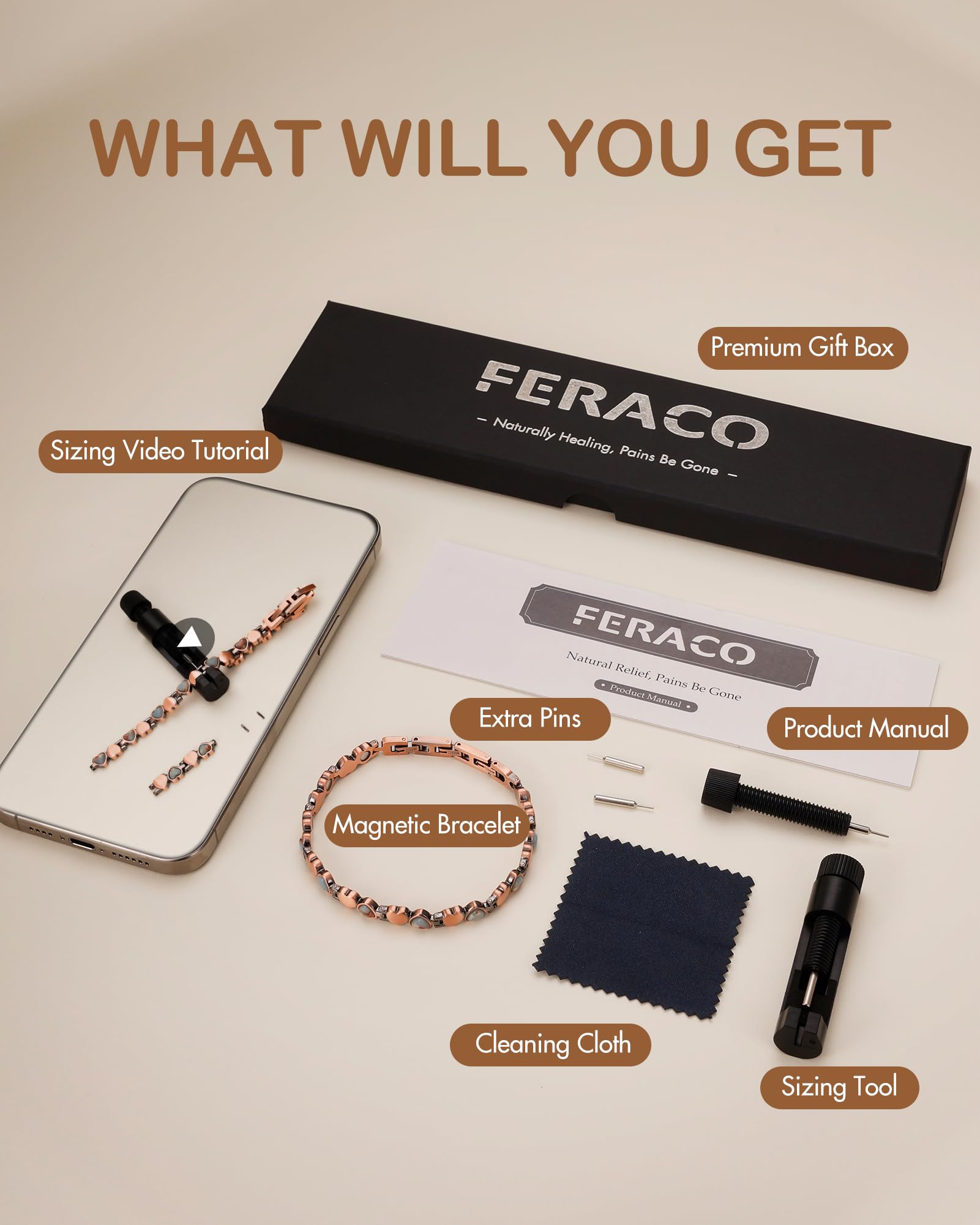 Regalo Feraco en caja elegante con guia de ajuste.
