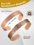 Feraco pulsera de cobre puro, hipoalergénica y libre de plomo y níquel