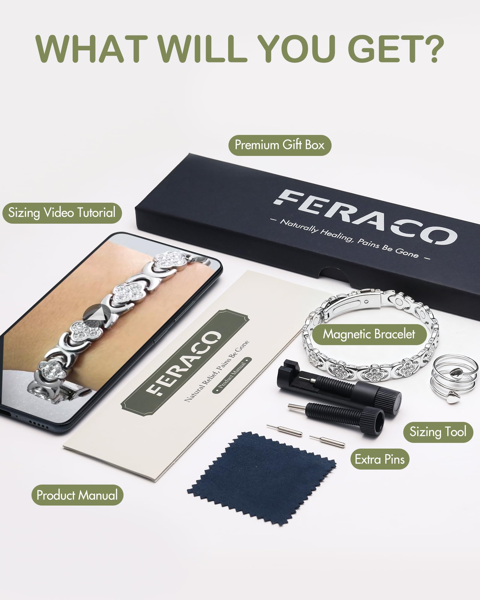 Diseño Feraco con trébol e infinito simbolizando suerte y amor