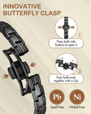 Diseño atemporal en negro Feraco pulsera magnética