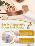 Feraco pulsera magnética de cobre con 6 imanes de 3500 gauss para mayor potencia