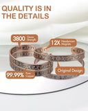 Feraco cobre 99.99% en pulsera, hipoalergénica y sin plomo ni níquel.