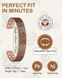 Feraco pulsera cobre con cierre ajustable, cómodo y práctico