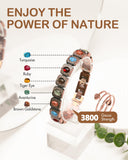 Feraco pulsera de cobre con herramienta de ajuste para un encaje cómodo
