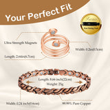 Feraco pulsera cobre ajuste fácil con herramienta incluida