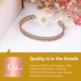 Feraco pulsera cobre caja regalo elegante, regalo perfecto para ocasiones especiales.