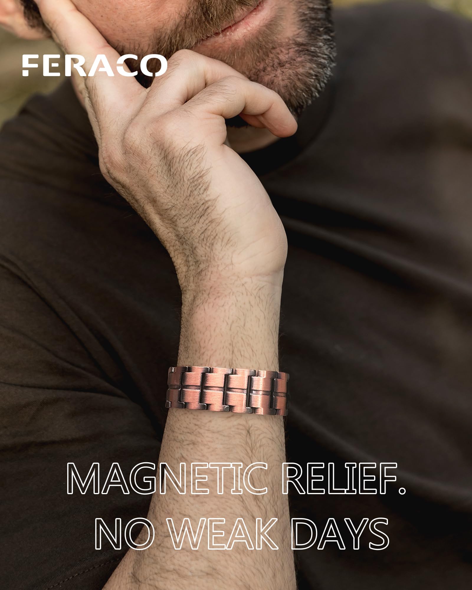 Pulsera de cobre Feraco hipoalergénica para piel sensible