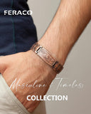 Acabado brillante de la pulsera Feraco para un look elegante