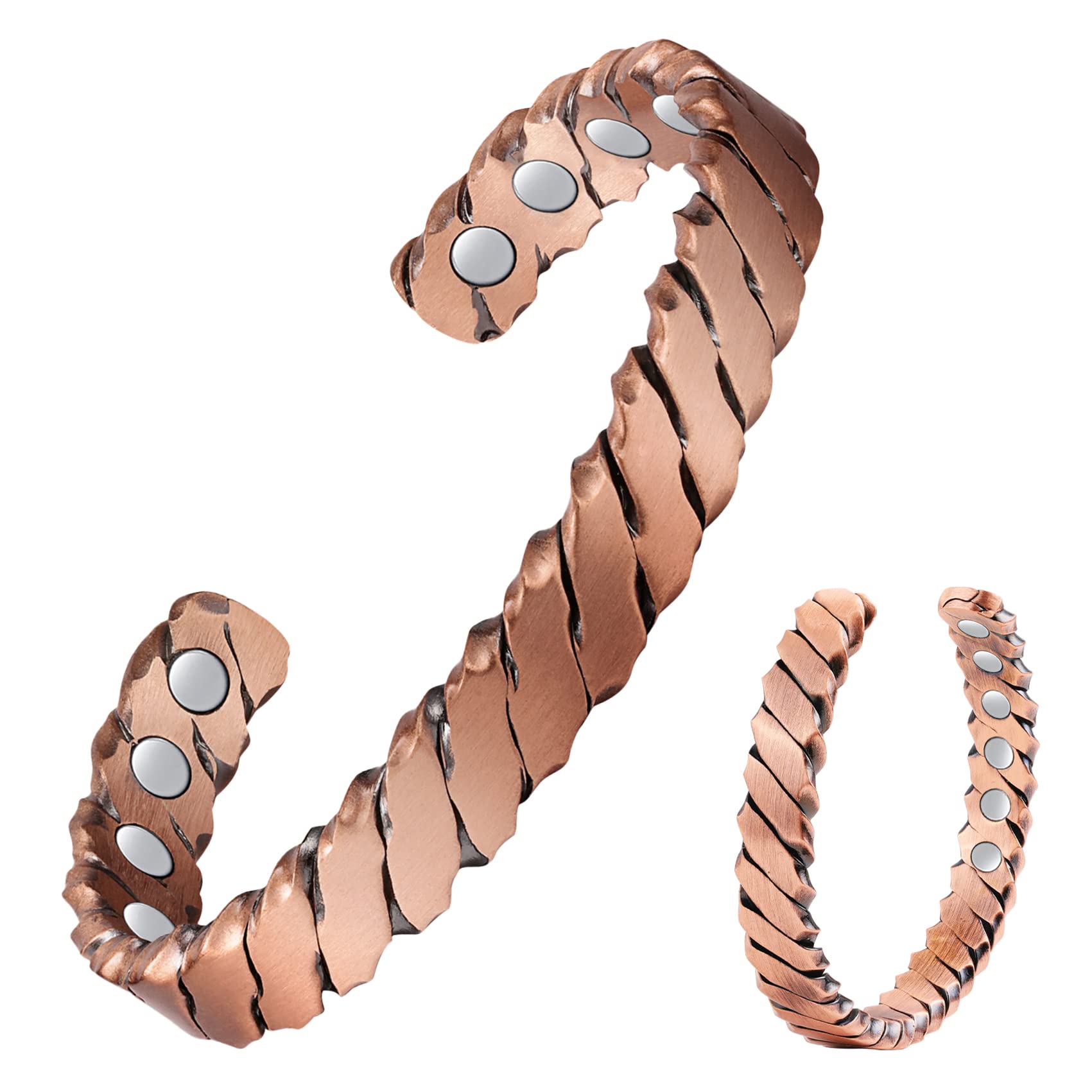 Pulsera Feraco de cobre con imanes 3500 gauss para uso diario