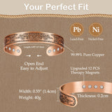 Medidas de la pulsera Feraco: 17,5 cm de largo.